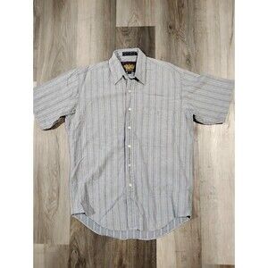 Vtg Ralph Lauren Chaps Button Front Shirt Sz M Scouts Cotton USA Zig Zag Striped